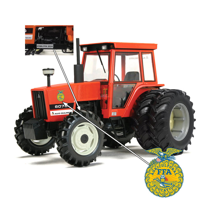 1/16 Allis Chalmers 6070 FWA with Rear Duals & Orange Wing Disc, 2024 Iowa FFA Limited Edition