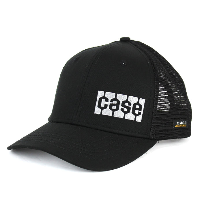 Vintage Case Logo Black Cap with Black Mesh Back