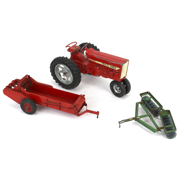 Lot of (1) 1/16 Tractor and (2) Implements