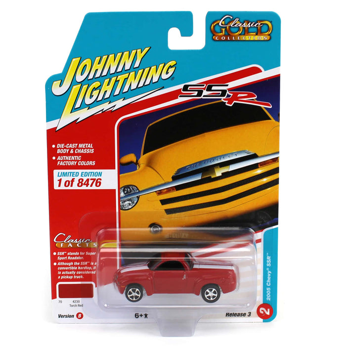 1/64 Johnny Lightning Classic Gold 2022 Release 3B - 2005 Chevrolet SSR, Torch Red
