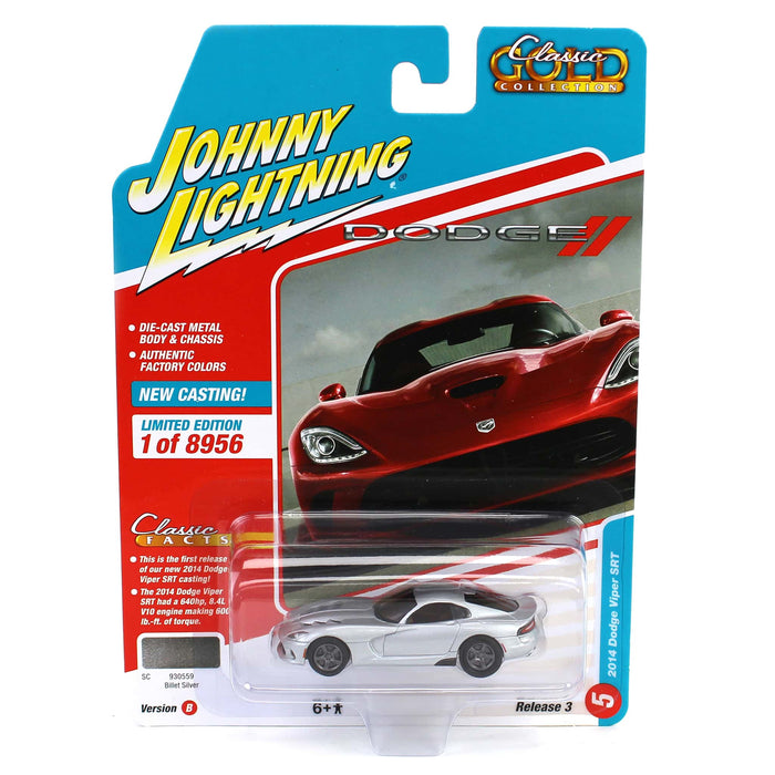 1/64 Johnny Lightning Classic Gold 2022 Release 3B - 2014 Dodge Viper SRT, Billet Silver