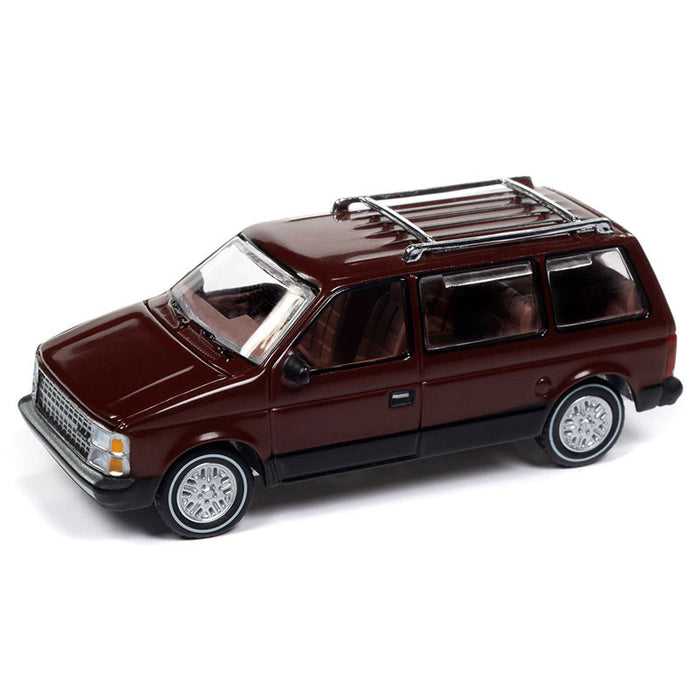 1/64 Auto World 1985 Dodge Caravan, Crimson Red with Black