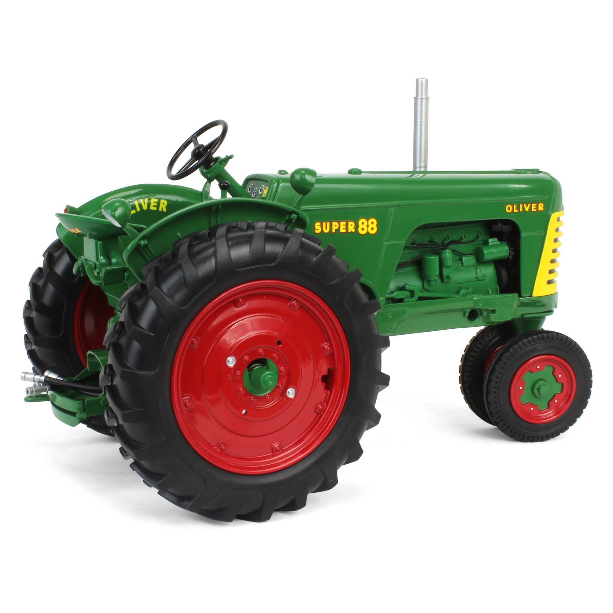 1/16 Oliver Super 88 Gas Tractor with Narrow Front & Red Rims by