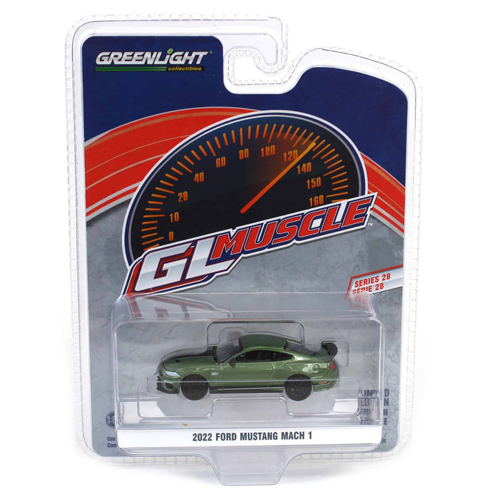 1/64 2022 Ford Mustang Mach 1, Eruption Green, GreenLight Muscle Series 28