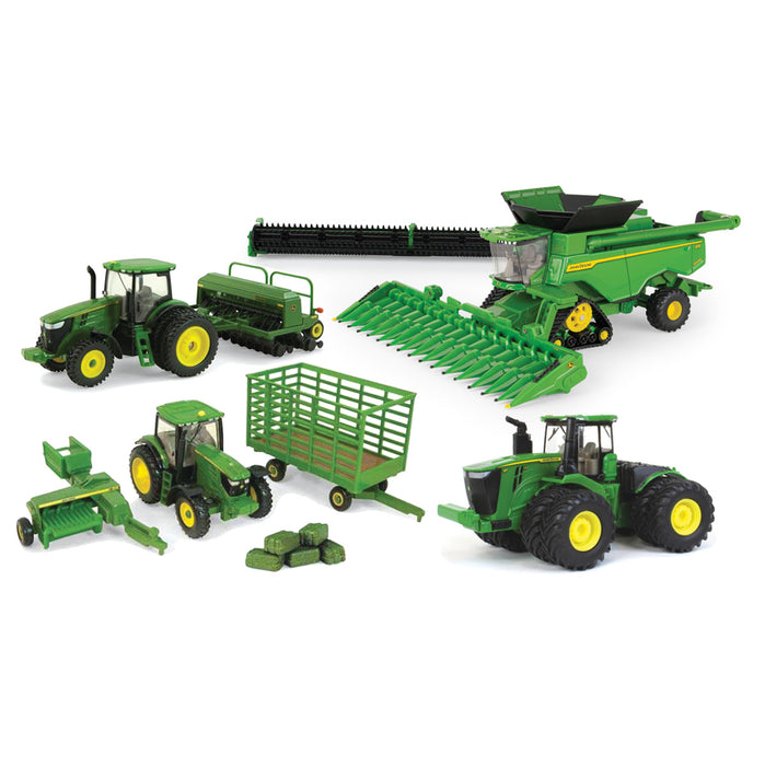 Deluxe Bundle ~ 1/64 Die-cast John Deere Combine, Tractors & Equipment by ERTL