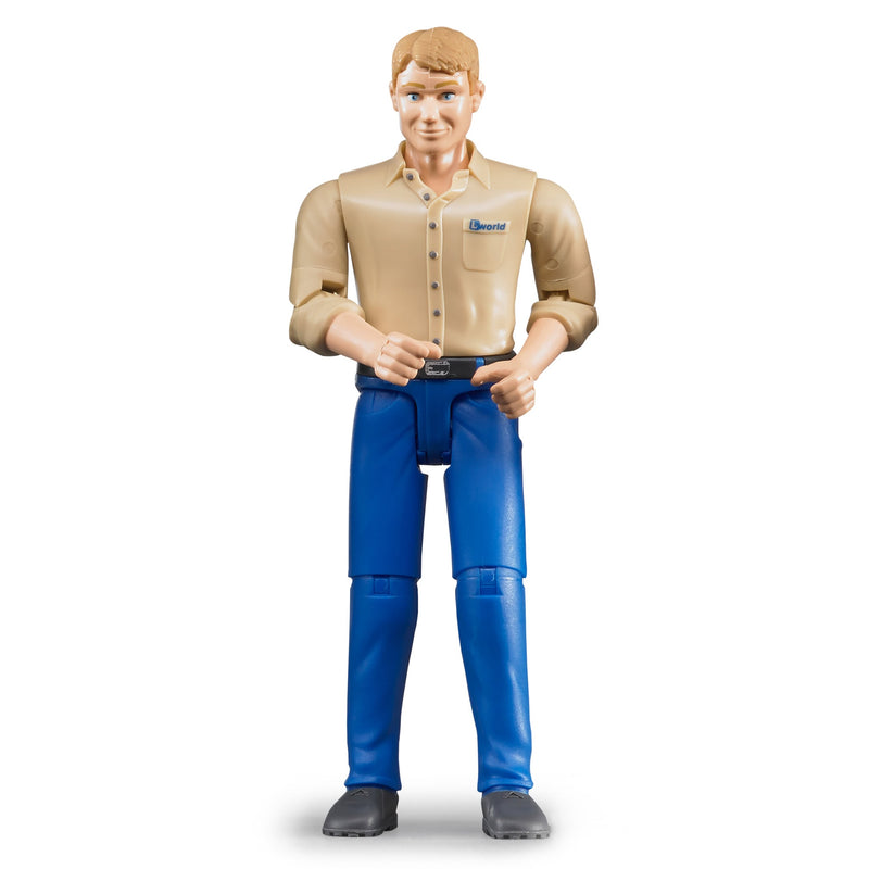1/16 Bruder Man with Blond Hair and Blue Jeans (Poseable)