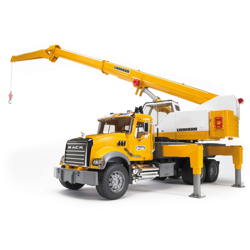1/16 Mack Granite Liebherr Crane Truck by Bruder, 26in Long