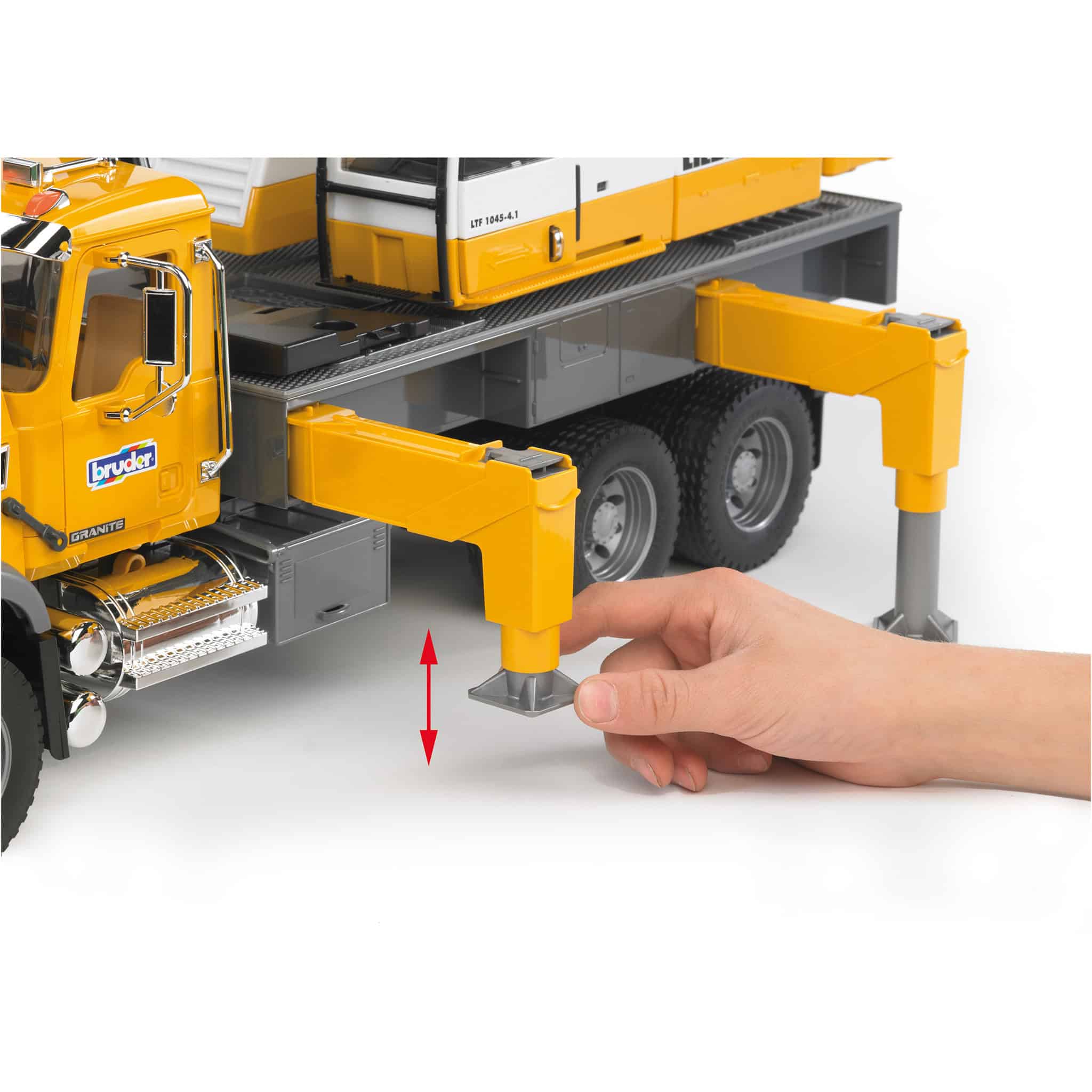 1/16 Mack Granite Liebherr Crane Truck by Bruder, 26in Long
