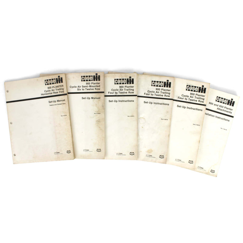 Lot of JI Case (5) Set Up Manuals and (1) Installation Instruction