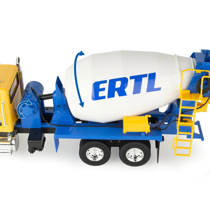 1/16 ERTL Big Farm Yellow & Blue Peterbilt Model 367 Cement Mixer