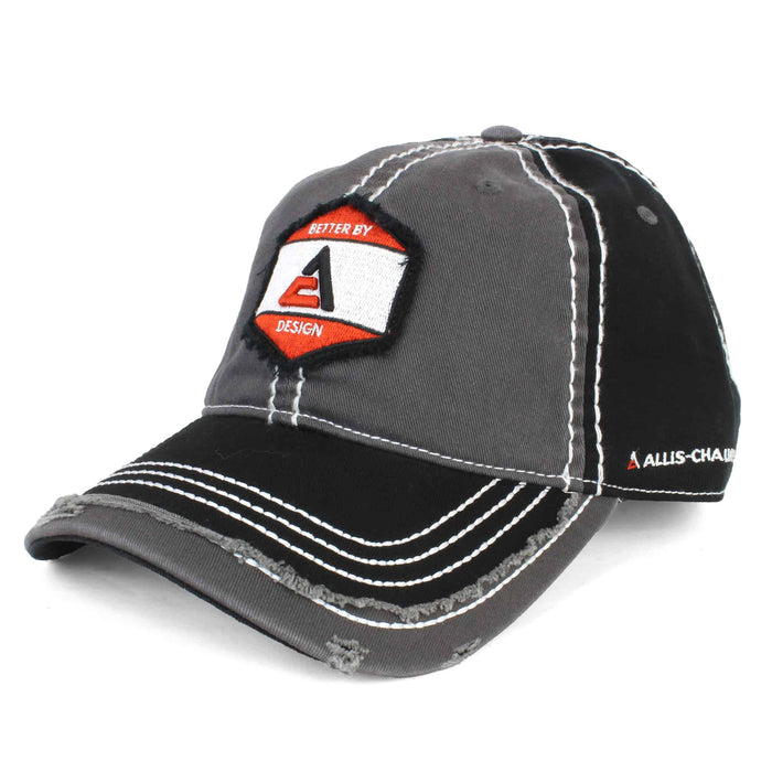 Better By Design Allis Chalmers Logo Distressed Black & Gray Hat