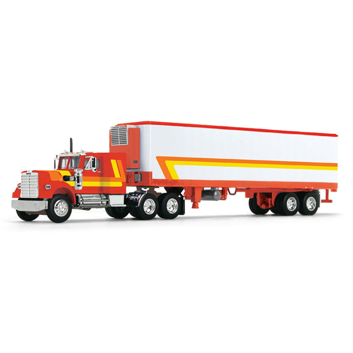 1/64 White Western Star 4900 with Vintage Reefer Trailer, DCP by First Gear