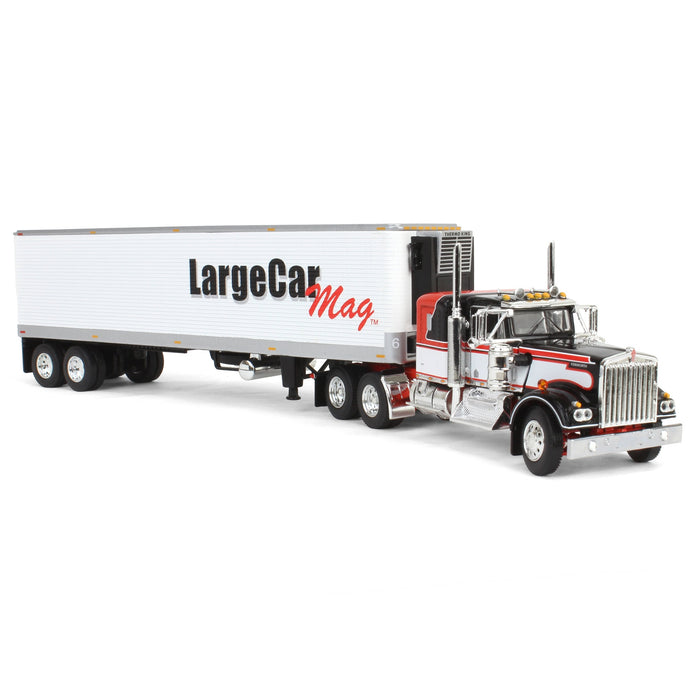 1/64 Kenworth W900A with 40ft Reefer Trailer, Large Car Mag, DCP by First Gear