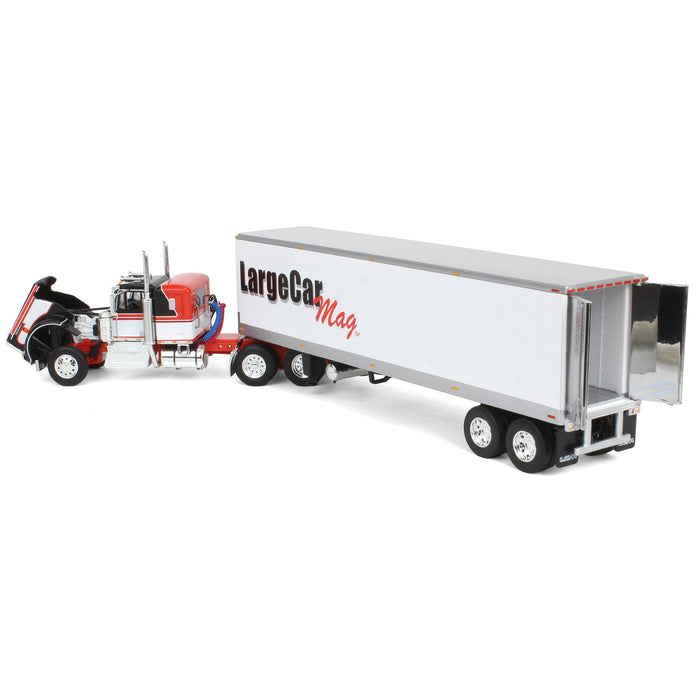 1/64 Kenworth W900A with 40ft Reefer Trailer, Large Car Mag, DCP by First Gear