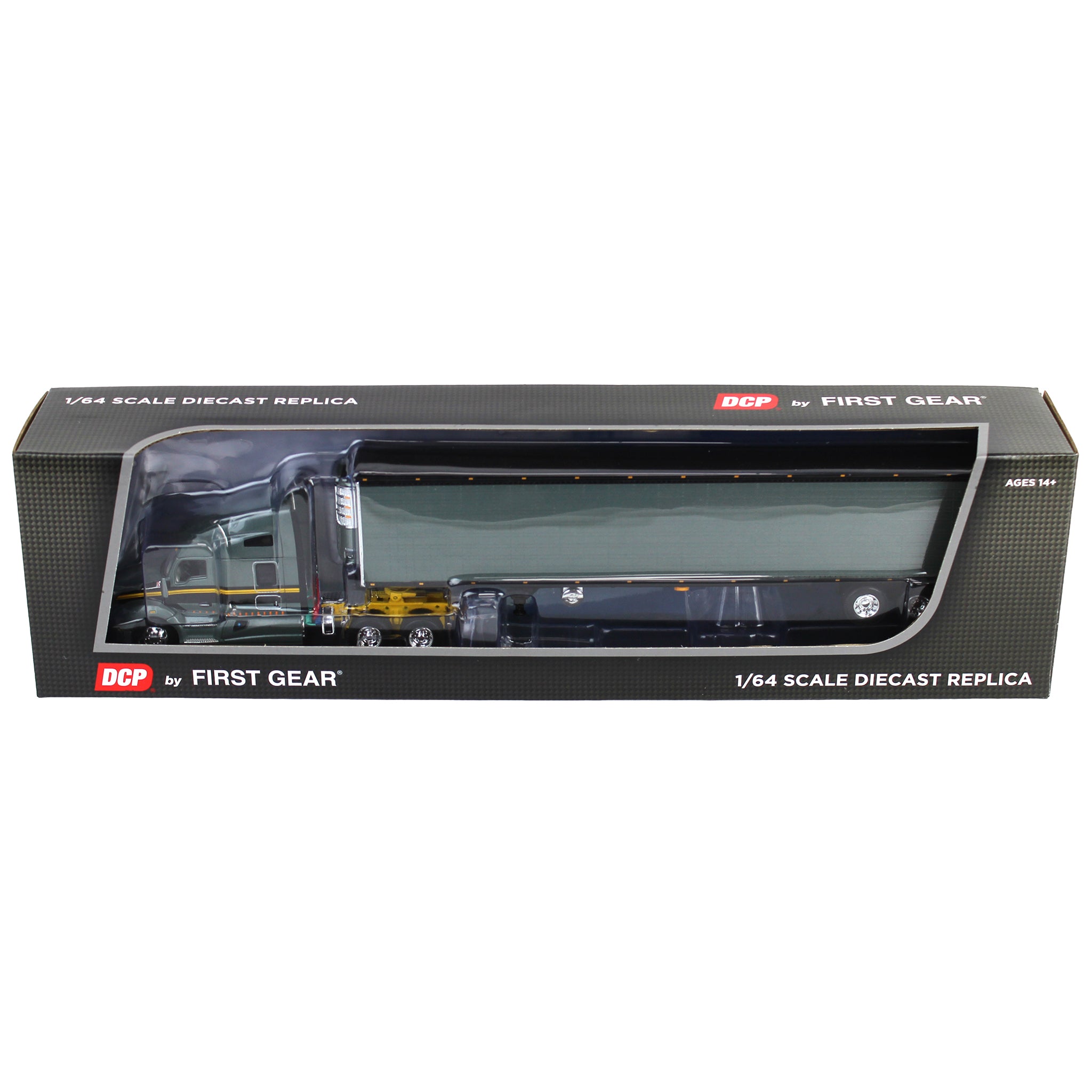 1/64 Gunmetal Gray Kenworth T680 Sleeper with Tandem-Axle Reefer