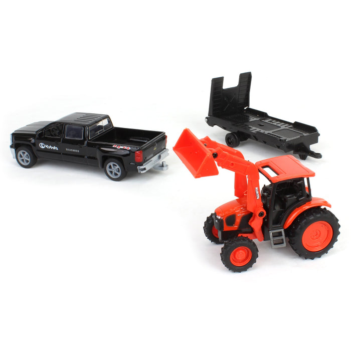 1/43 Chevy Pickup with Kubota M5-111 Tractor & Loader