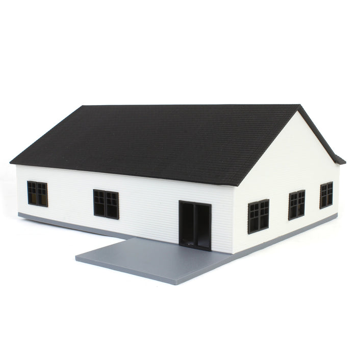 1/64 White & Black “The Ranch” Farm House w/ Opening Garage & Back Deck, 3D Printed