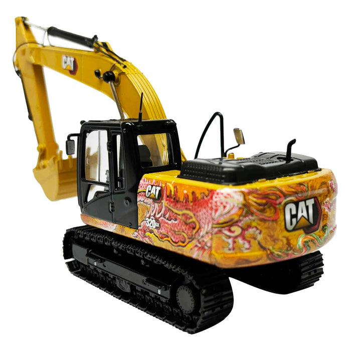 1/50 CAT 320 GX Hydraulic Excavator, Dragon Totem Decoration