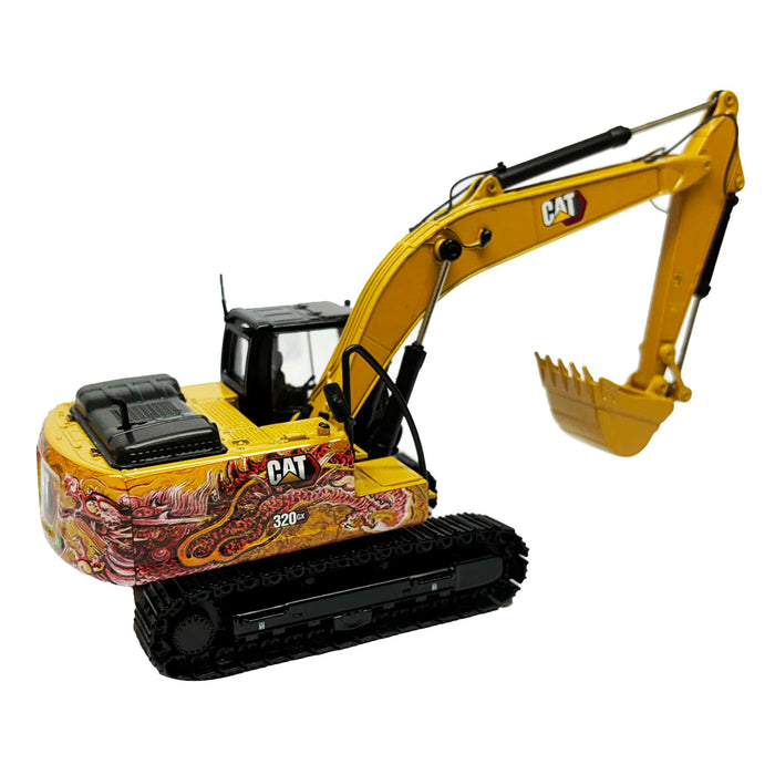 1/50 CAT 320 GX Hydraulic Excavator, Dragon Totem Decoration