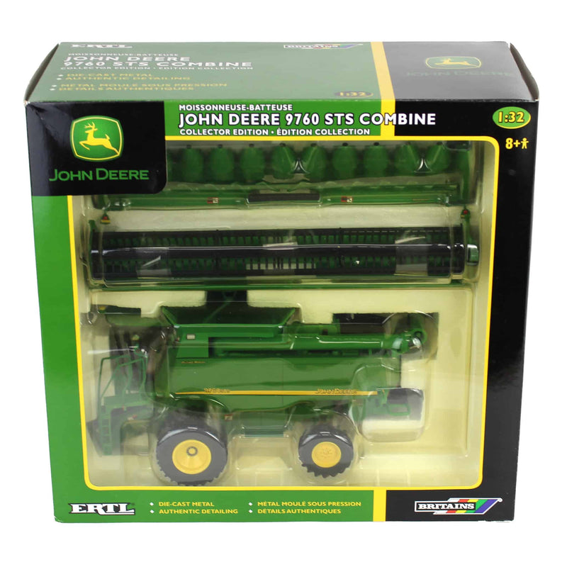 1/32 John Deere 9760 STS Combine with Corn and Grain Headers by ERTL, Collector Edition