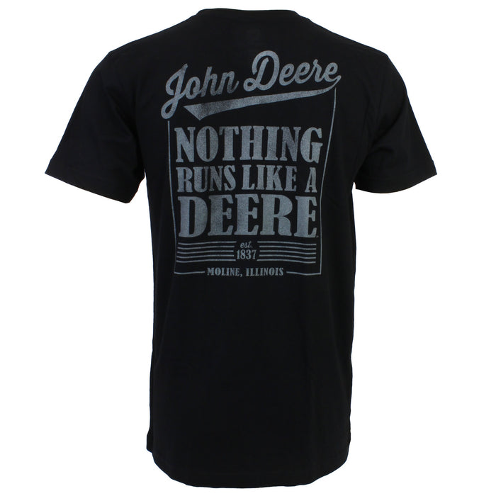 John Deere Nothing Runs Like a Deere Black Short Sleeve T-Shirt