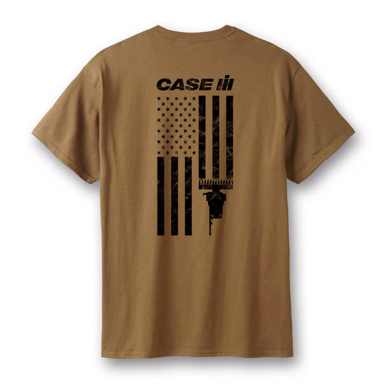 Case IH American Flag Harvesting T-Shirt