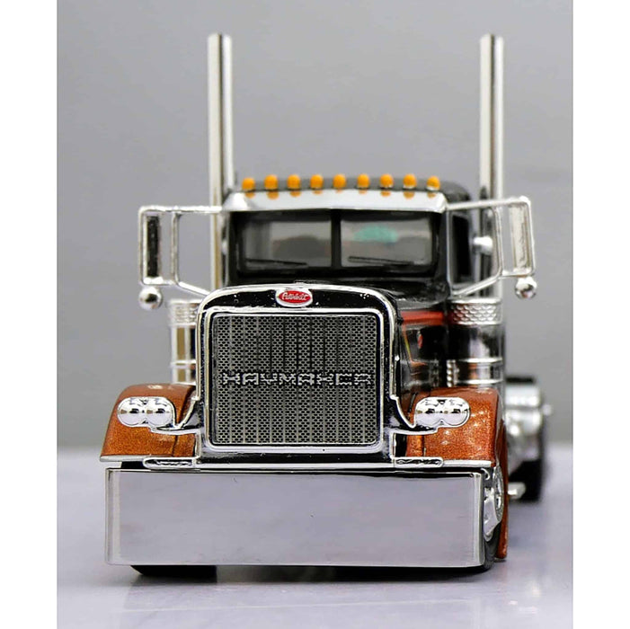 1/64 Peterbilt Model 389 Day Cab and  28.5' Utility Dual Hay Flatbed Trailers with Hay Load,  Exclusive Collector Edition, DCP by First Gear