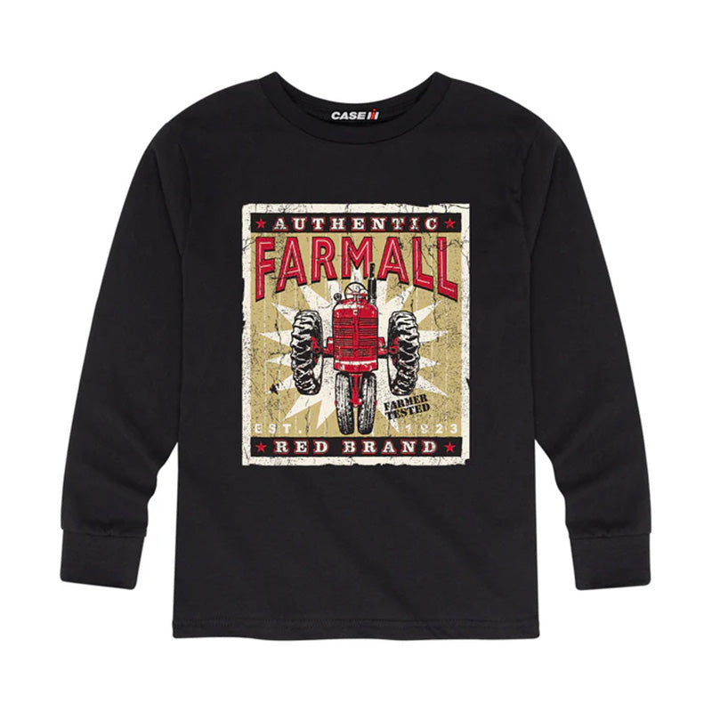 Youth Farmall Farmer Tested Long Sleeve Shirt