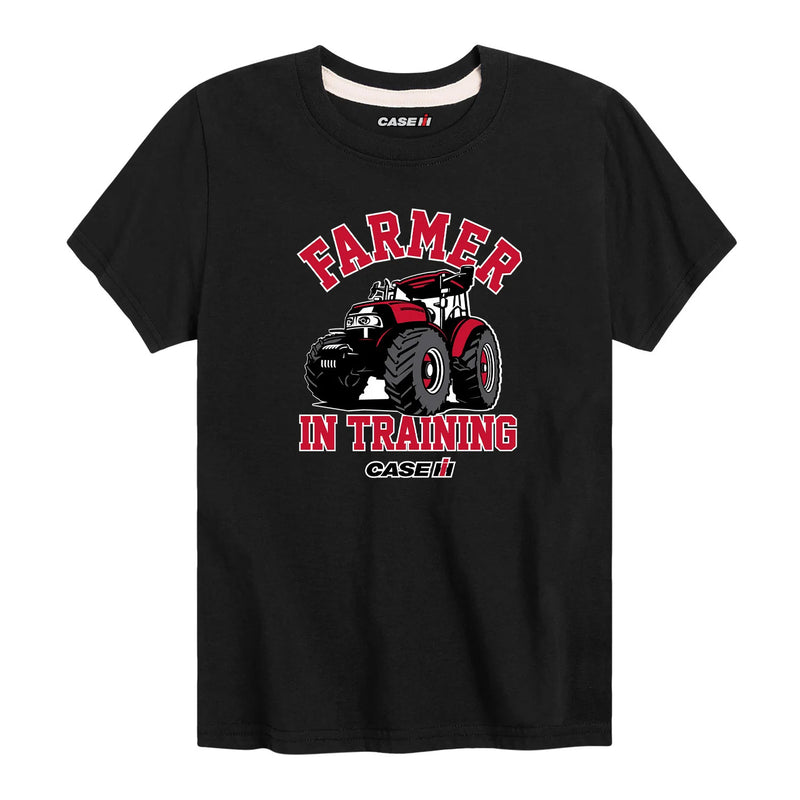 Youth Case IH Farmer in Training Black Short Sleeve T-Shirt