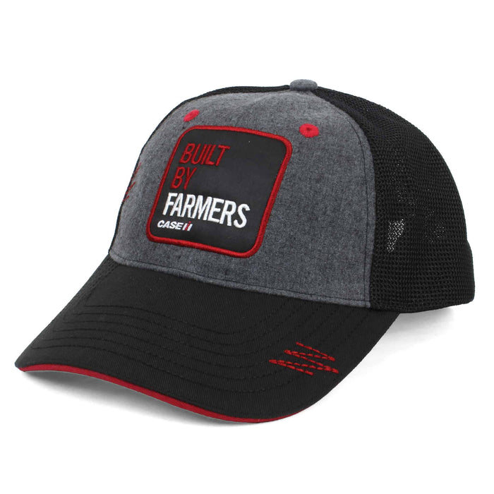 Case IH Built By Farmers Gray & Black Mesh Back Hat