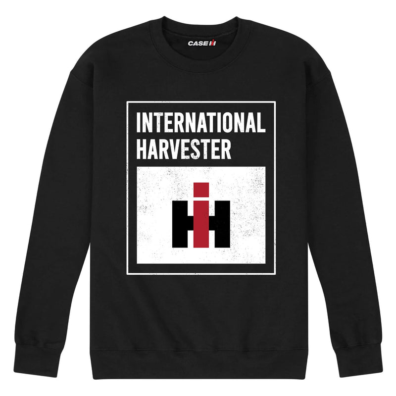 International Harvester Logo Black Crew Neck Sweatshirt