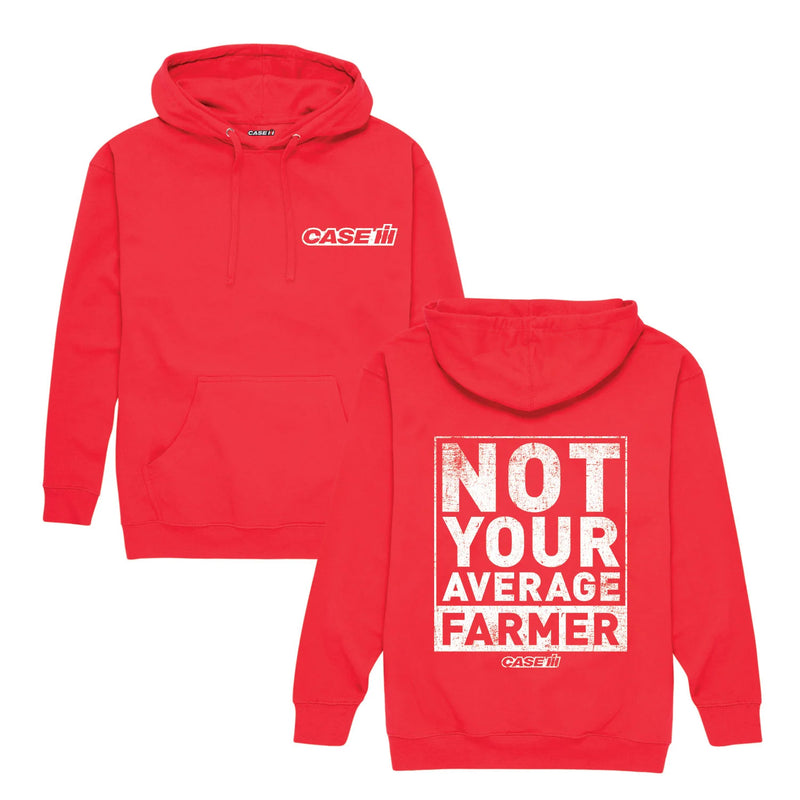Case IH Not Your Average Farmer Red Hooded Sweatshirt