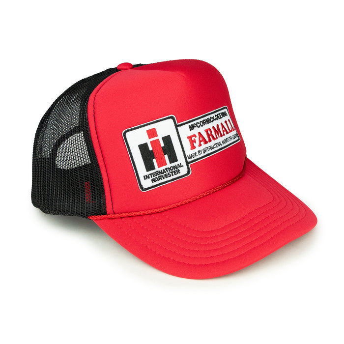 IH Farmall Red High-Profile Hat with Black Mesh Back