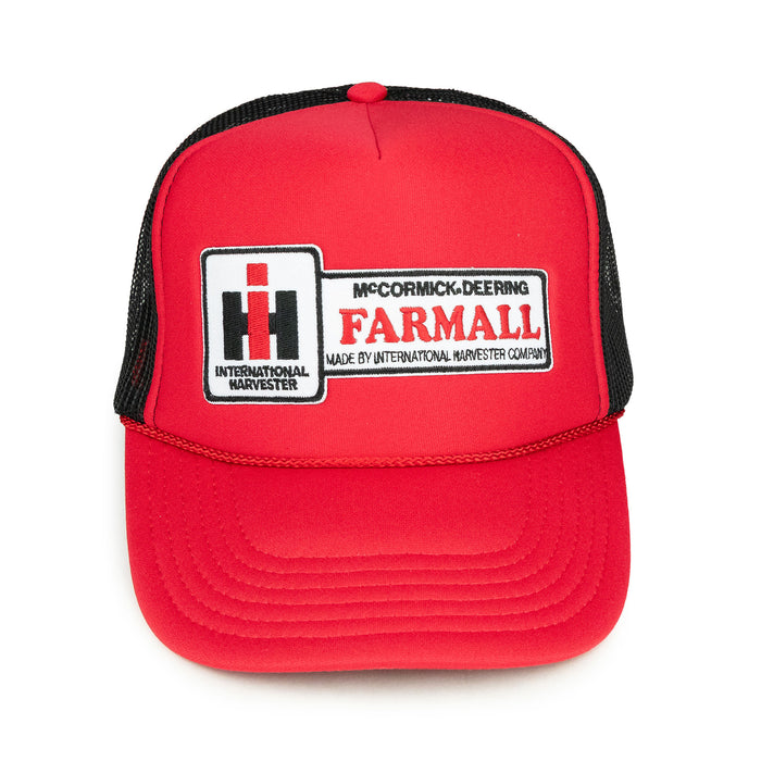 IH Farmall Red High-Profile Hat with Black Mesh Back