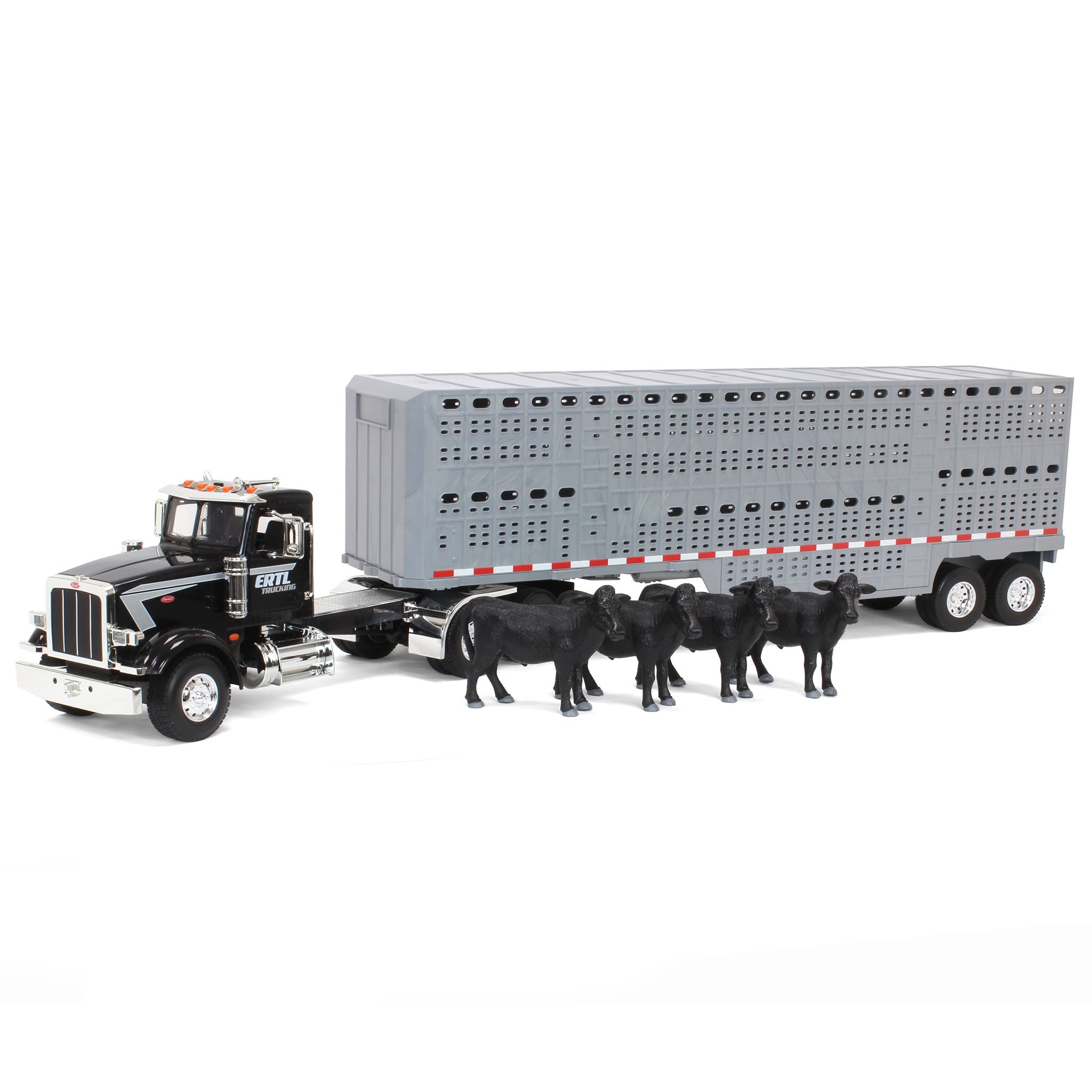 1/16 Big Farm ERTL Peterbilt 367 Semi Truck with Livestock Trailer