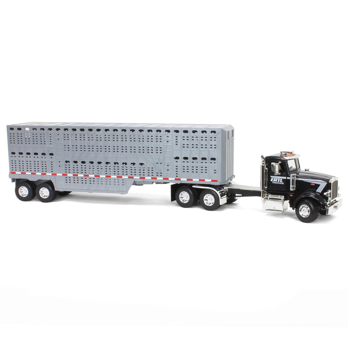 (B&D) 1/16 Big Farm Peterbilt 367 Semi with Livestock Trailer and 4 Cows - Damaged Box