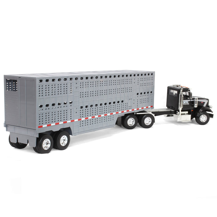 1/16 Big Farm Peterbilt 367 Semi with Livestock Trailer and 4 Cows