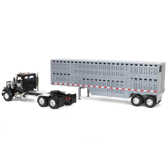 1/16 Big Farm Peterbilt 367 Semi with Livestock Trailer and 4 Cows