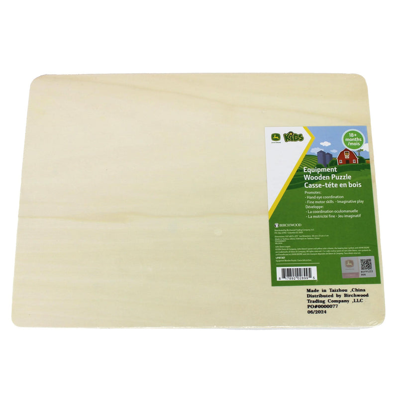 John Deere Equipment 12in x 9in Wooden Puzzle