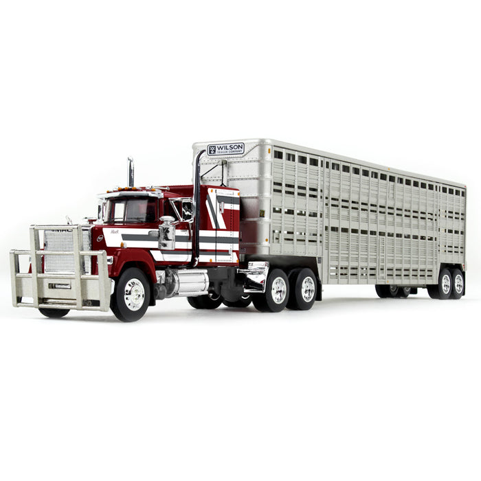 1/64 Mack Super-Liner with 45ft Wilson Vintage Livestock Trailer, DCP by First Gear