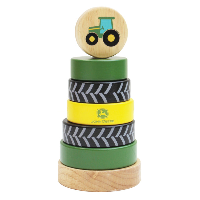 John Deere Wooden Tire Stack Toy