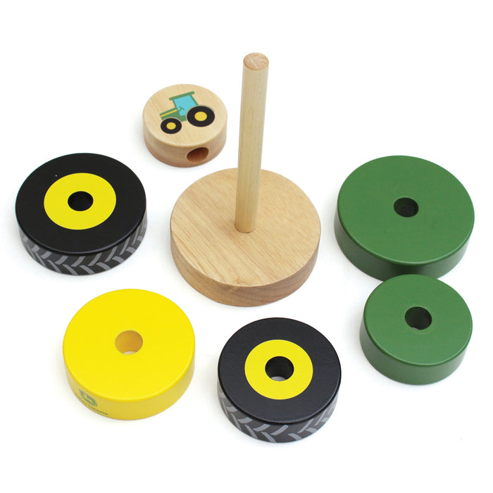 John Deere Wooden Tire Stack Toy