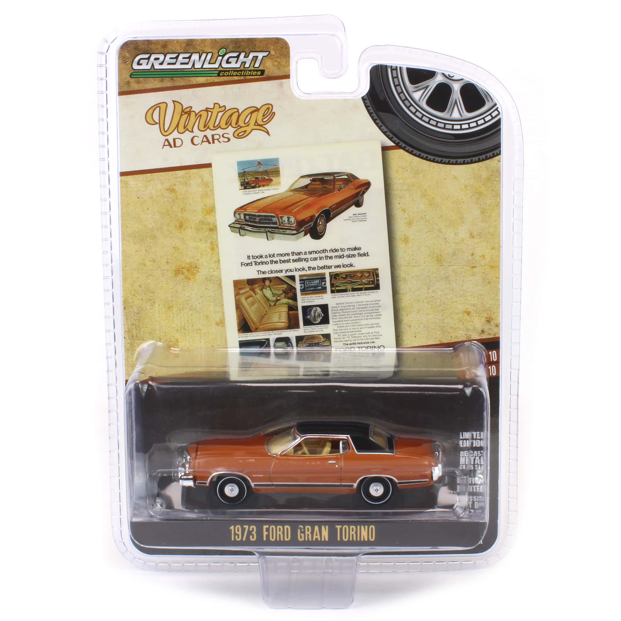 1/64 1973 Ford Gran Torino, Vintage Ad Cars Series 10 — Outback Toys