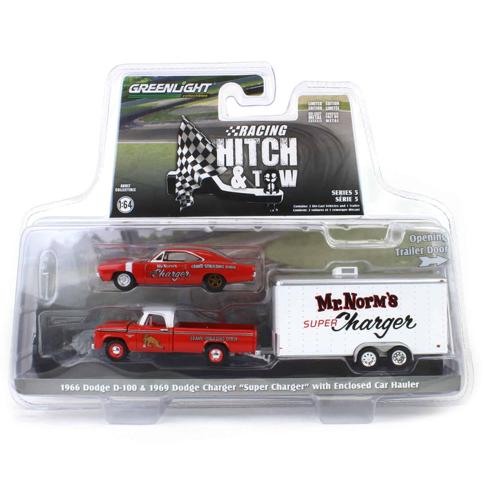 1/64 1966 Dodge D-100 & 1969 Dodge “Super Charger”, Mr. Norm’s, Racing Hitch & Tow Series 5