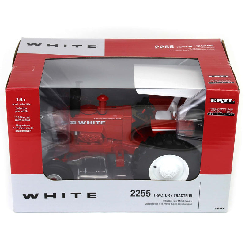 (B&D) 1/16 White 2255 2WD Tractor with ROPS & Canopy, ERTL Prestige Collection - Damaged Box