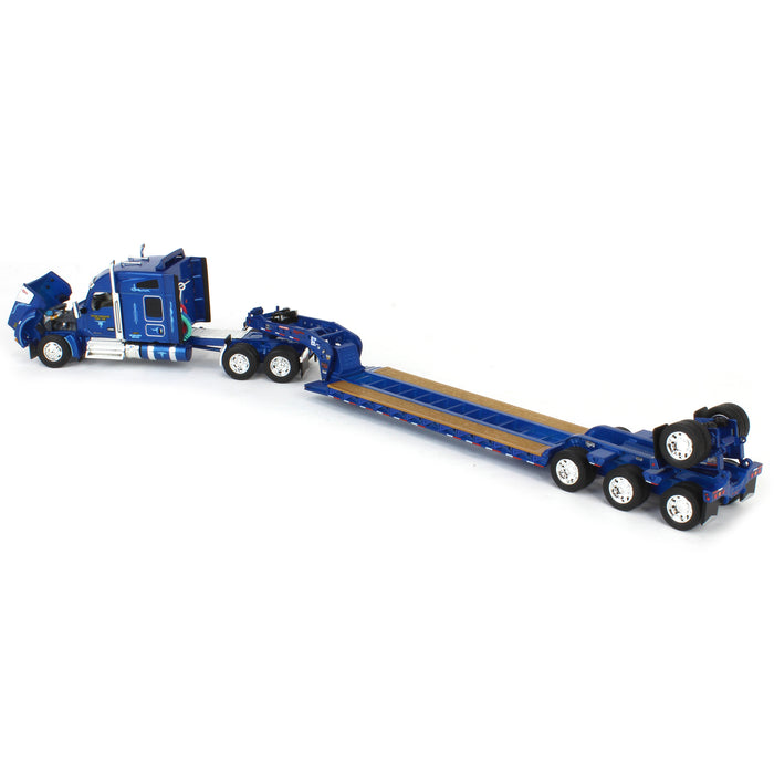 1/64 Kenworth W990 w/ Fontaine Magnitude Tri-axle Lowboy & Flip Tail, Western Distributing, DCP by First Gear