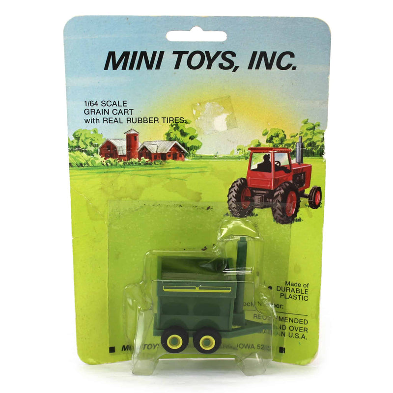 1/64 Green Plastic Grain Cart with Real Rubber Tires