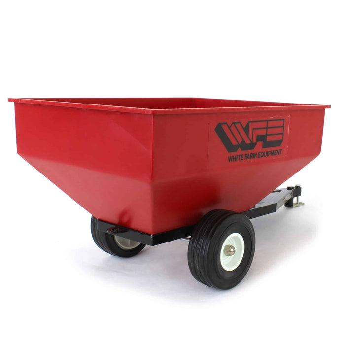 1/16 Large Red White Farm Equipment Grain Wagon with Unloading Hatch