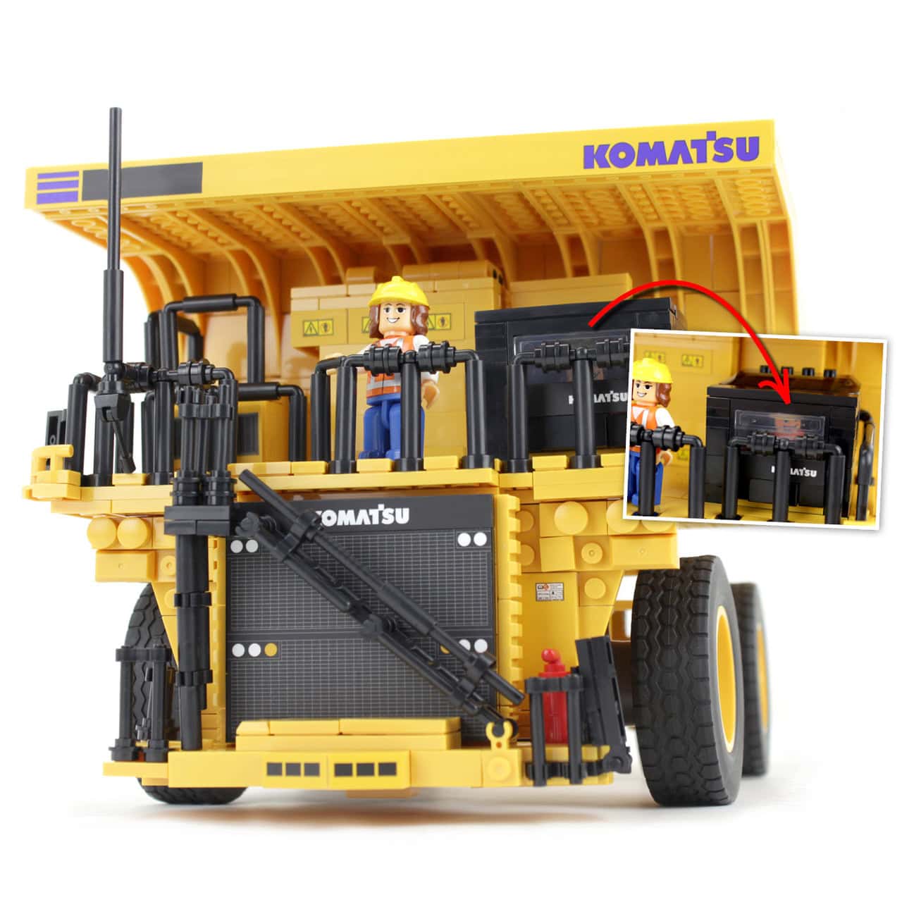Komatsu Mining Dump 1256+ Piece Building Block Set by First Gear