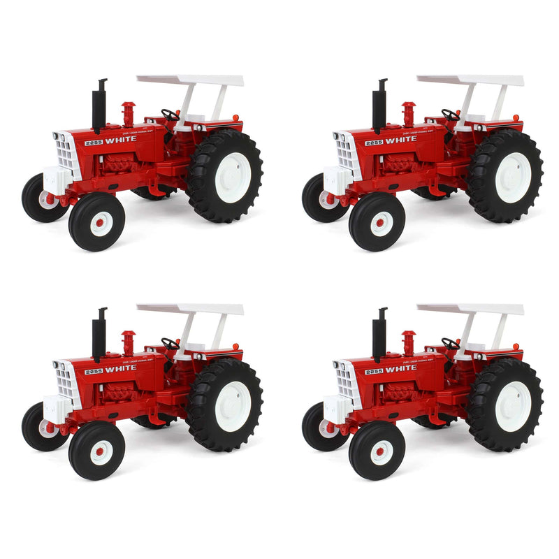 Sealed Case of 4 ~ 1/16 White 2255 2WD with ROPS & Canopy, ERTL Prestige Collection